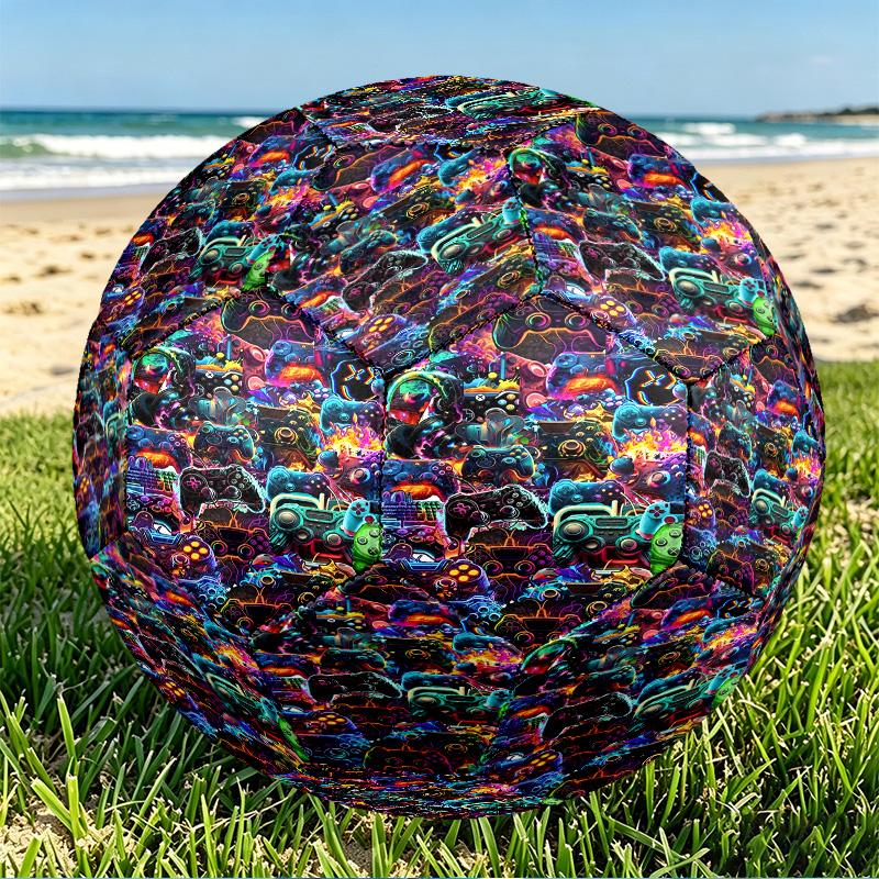 Game on Print Size 5 Soccer Ball, PU Wear Resistant Football for Match Training and Daily Practice, Birthday Gift for Soccer Fans