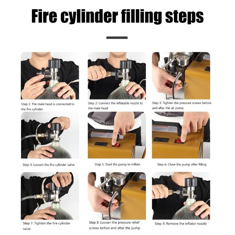 Durability Cylinder Adapter Oxygen Cylinder Head Breather Valves Adapter Reliability Diving Accessory