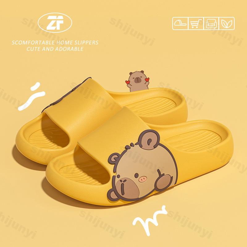 Fashion Capybara Women's Slippers 2025 Fashion Cute Comfortable Home Casual Shoes Non-Slip Bathroom Sandals Cartoon Outdoor Beach Shoes