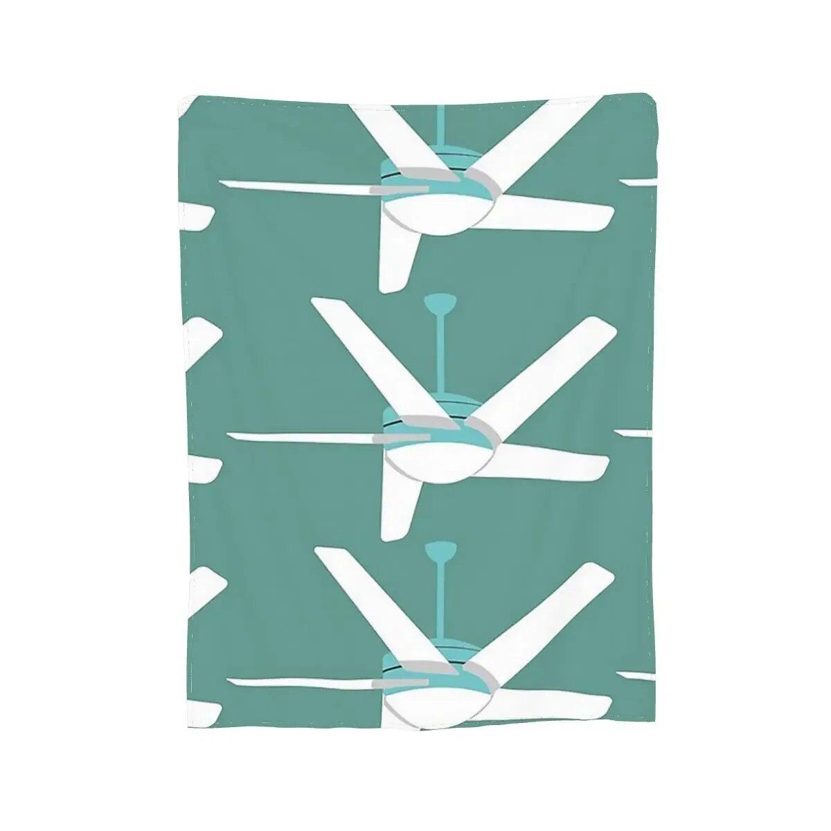 

Одеяло с потолочным вентилятором, мягкое теплое фланелевое одеяло, постельное белье для кровати, гостиной, пикника, путешествия, домашний диван 75x100cm 30x40in