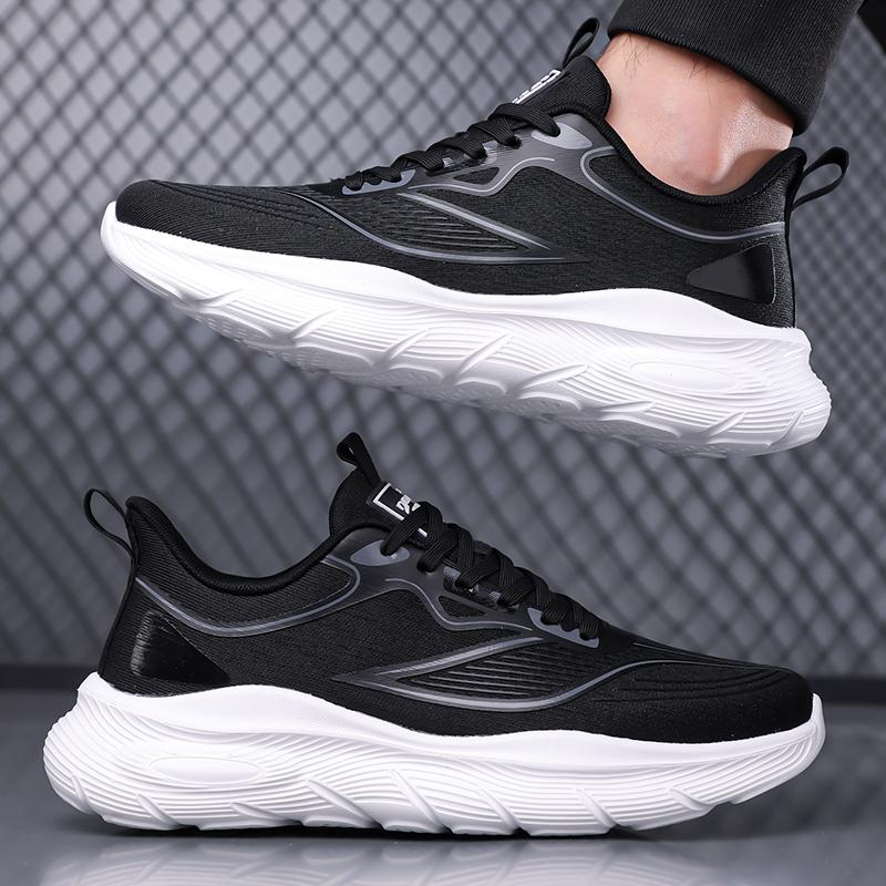 Mens Running Shoes Summer Outdoor Mesh Breathe Flat Sneakers Lightweight Wear-resistant Comfortable Casual Tennis Shoes for Man