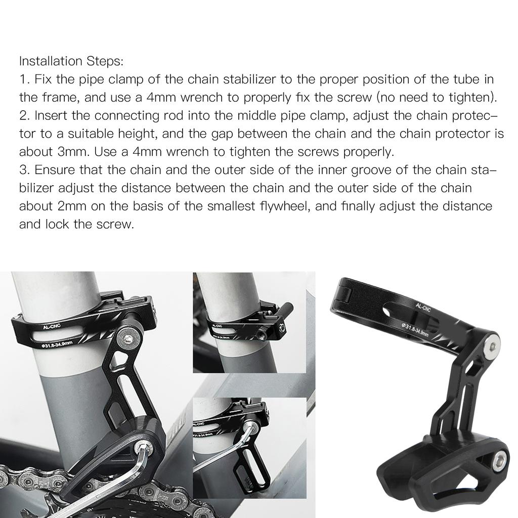Lebycle Universial Mountain Bike Chain Protector Aluminium Alloy Bike Chain Deflectors