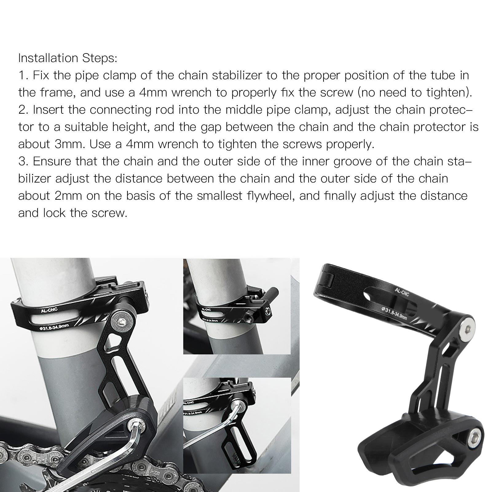 Lebycle Universial Mountain Bike Chain Protector Aluminium Alloy Bike Chain Deflectors