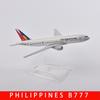 1/400 Scale 16cm Philippines Boeing 777 Aircraft Model Planel Airplane Diecast Metal Planes