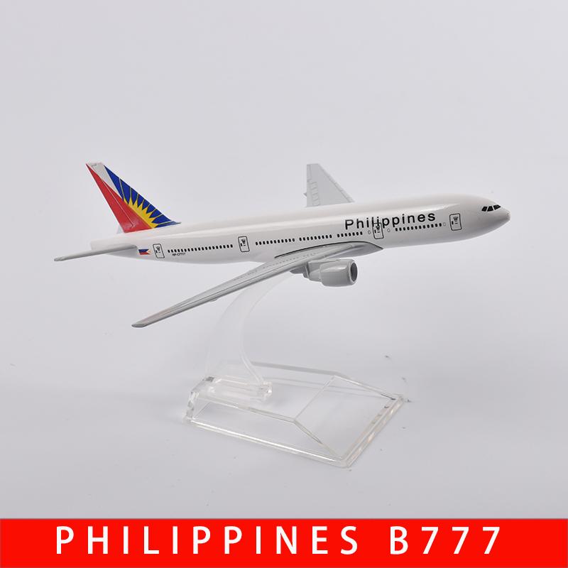 1/400 Scale 16cm Philippines Boeing 777 Aircraft Model Planel Airplane Diecast Metal Planes