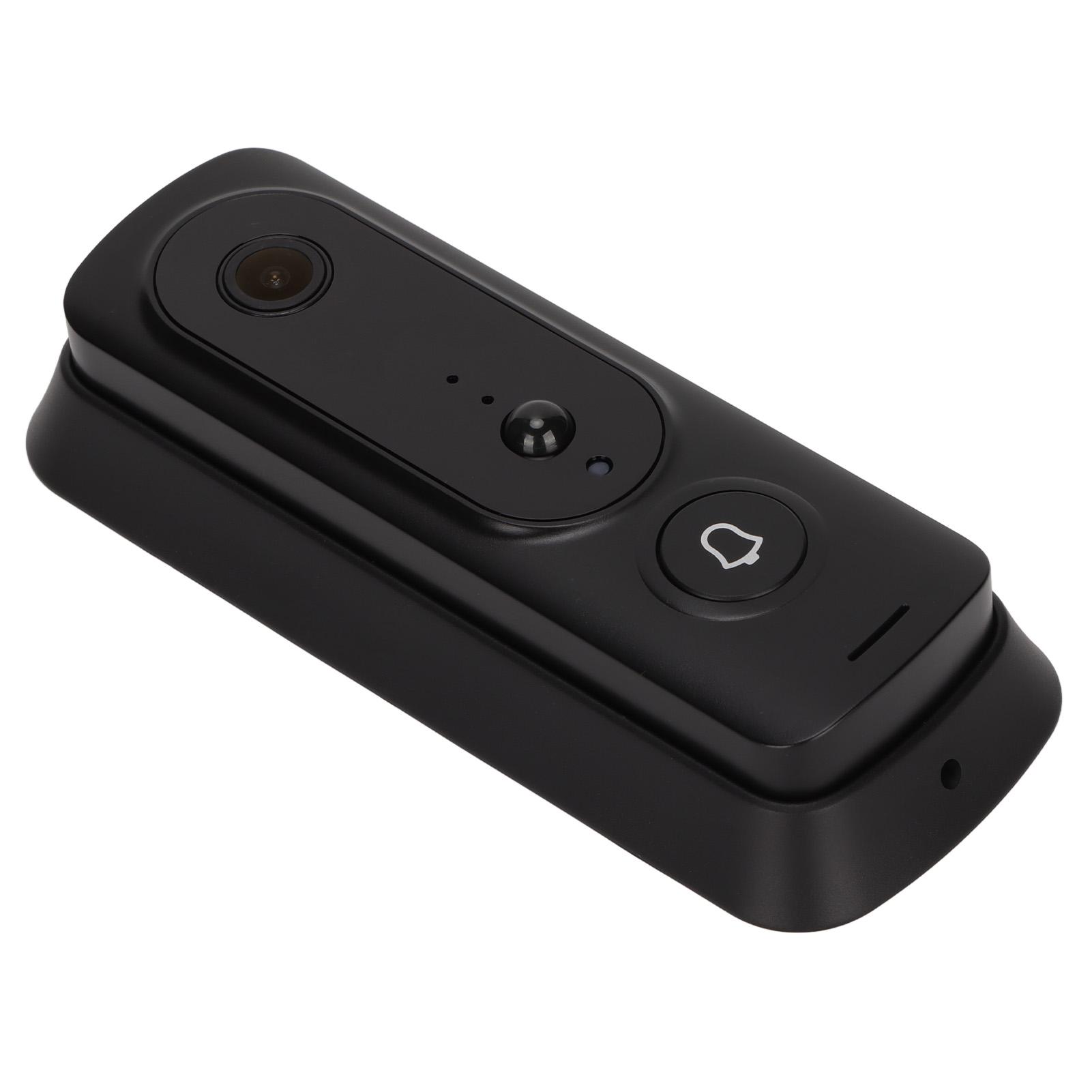 

Беспроводная камера дверного звонка для приложения Tuya Функция WIFI Датчик человеческого тела Видео в реальном времени Мониторинг чёрный