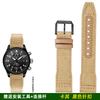 20mm 21mm Men's Bracelet For IWC Mark Nylon +cowhide Leather Watch Strap Pilot Prince Bertolo Portugal Folding Buckle Watchband