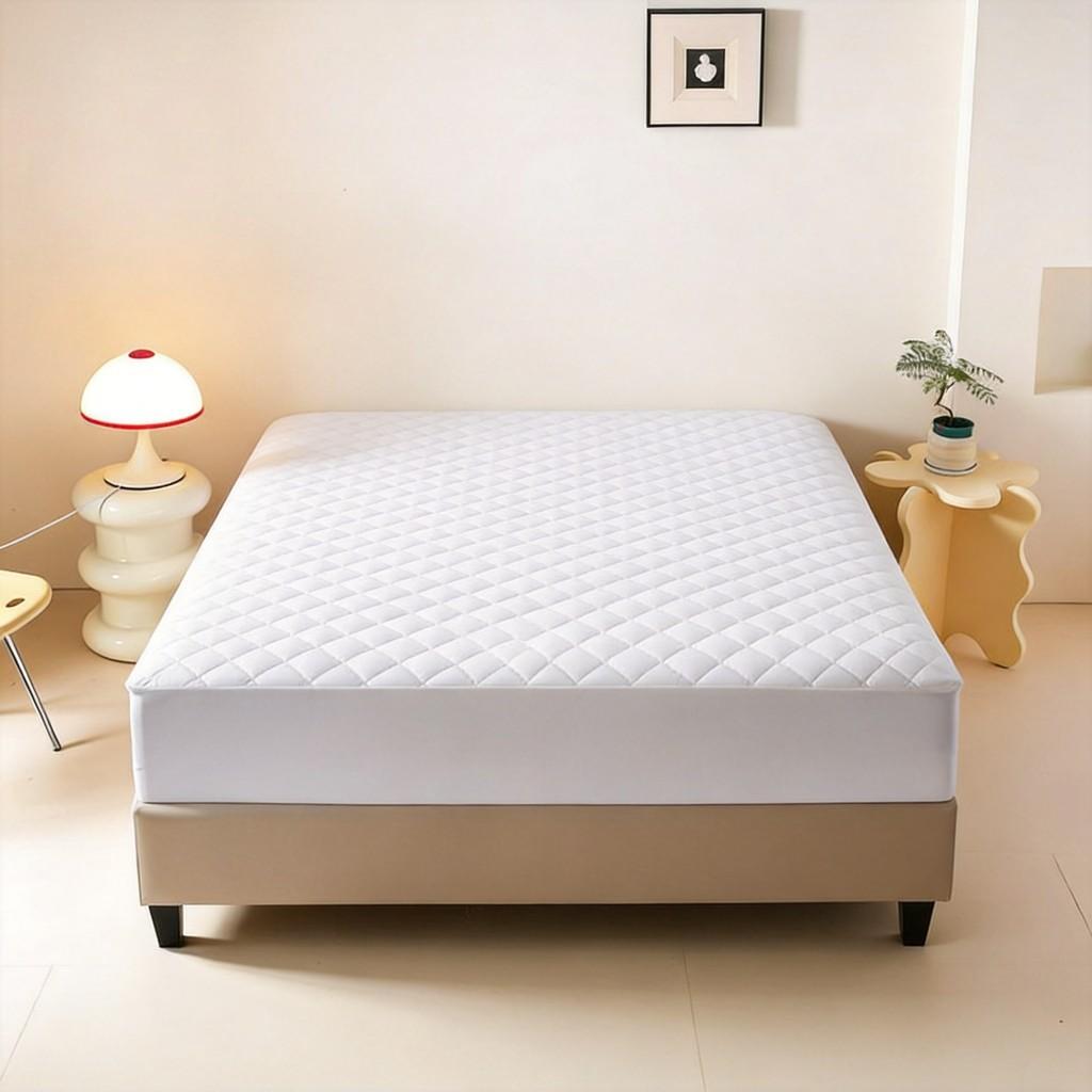 Funda de Cama Impermeable de Algodón con Protector de Colchón Absorbente para Uso Doméstico