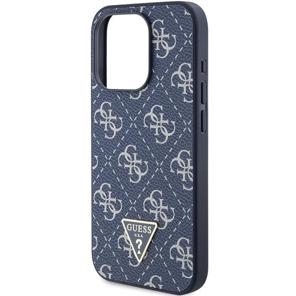 Guess Guhcp15Lpg4Gpb Iphone 15 Pro 6.1 Niebieski/Blue Hardcase 4G Triangle Metal Logo