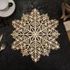 Decorative Placemat Kitchen Placemat Christmas Snowflake Cup Coaster Set Hollow-out Non-slip Mug Pad Decorative for Holiday