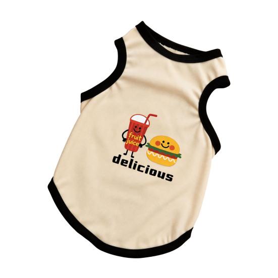 Pet Sleeveless T-Shirt Round Tank Top Neck Pet Breathable