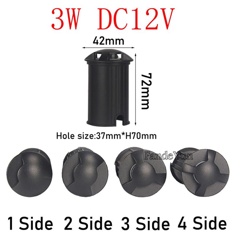 

3W 6W 10W LED Garden Light IP67 AC110V 220V DC12V Spotlights Outdoor Recessed Underground Lamp Floor Landscape Lighting Blue 4 SIDE
