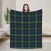 Tartan Rustic Green and Blue Black Watch Plaid Holiday Blankets Coral Fleece Plush Print Check Throw Blankets for Bed Rug Piece
