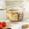 Sealed 4-compartment Seasoning Box Plastic Condiment Jar Durable Spice Storage Box  for Home