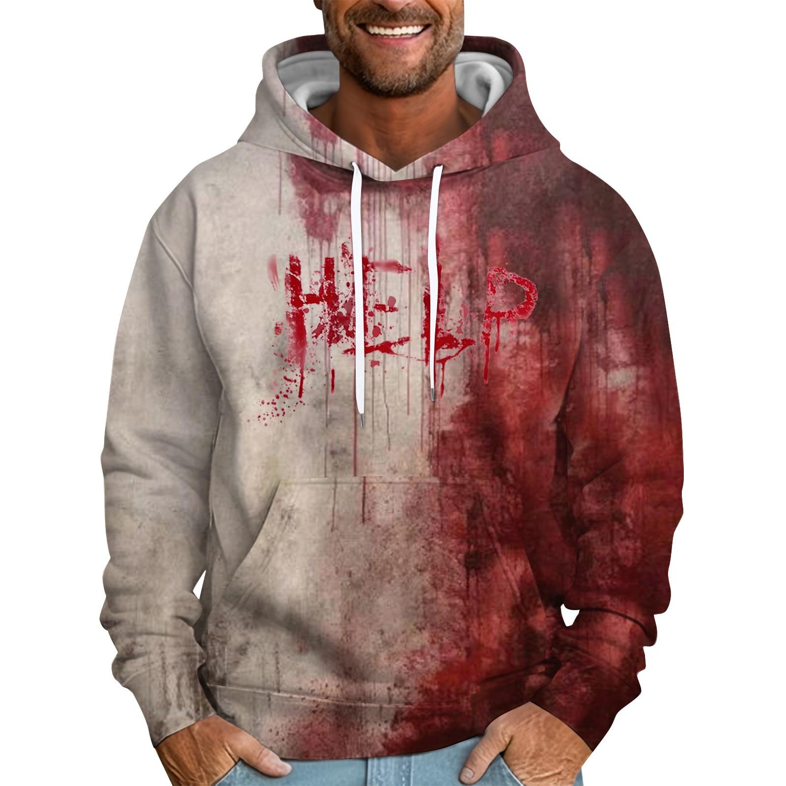 

Мужская свободная толстовка с капюшоном с принтом, мужская повседневная модная спортивная толстовка XXXL винный