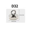 D16-D120mm N52 Super Strong Neodymium Fishing Hook Heavy Duty Magnet Neodymium Magnet  with Countersunk Hole Eyebolt