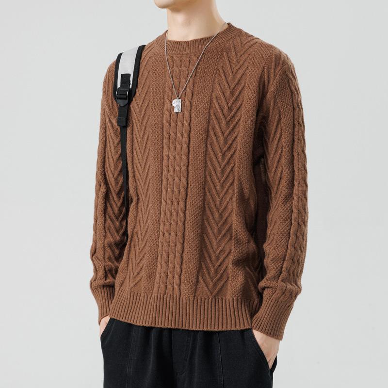 Hot Sale, Direct Supply, Autumn and Winter New Casual Crew Neck Sweater Bottom Knitted Sweater Large Size Loose Sweater