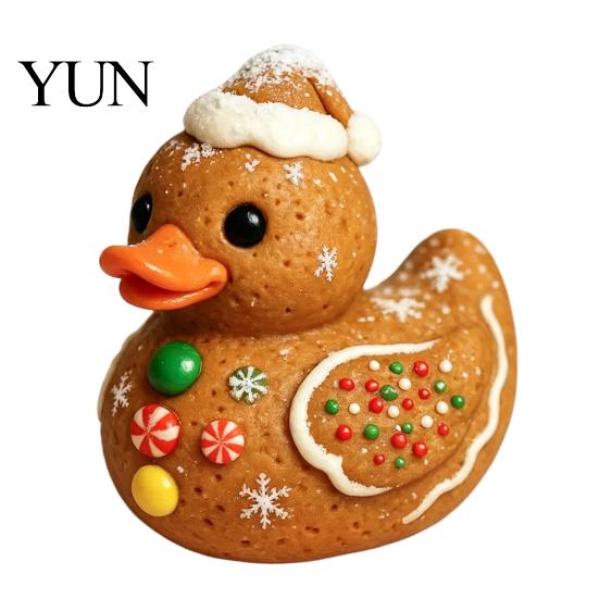Cute Decorative Duck Figurines Christmas Figurine, Resin Sculpture for Holiday Home Decor, Tree Hanging Decorations Desktop Ornaments with Festive