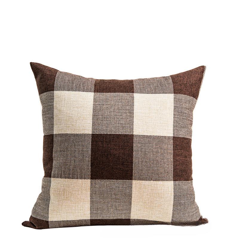Plaid Pillow Cover Home Pillow Cover Car Cushion Ins Scandinavian Sofa Cushion