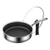Frying Pan with Cover, Induction-Compatible Wok for Kitchen Use