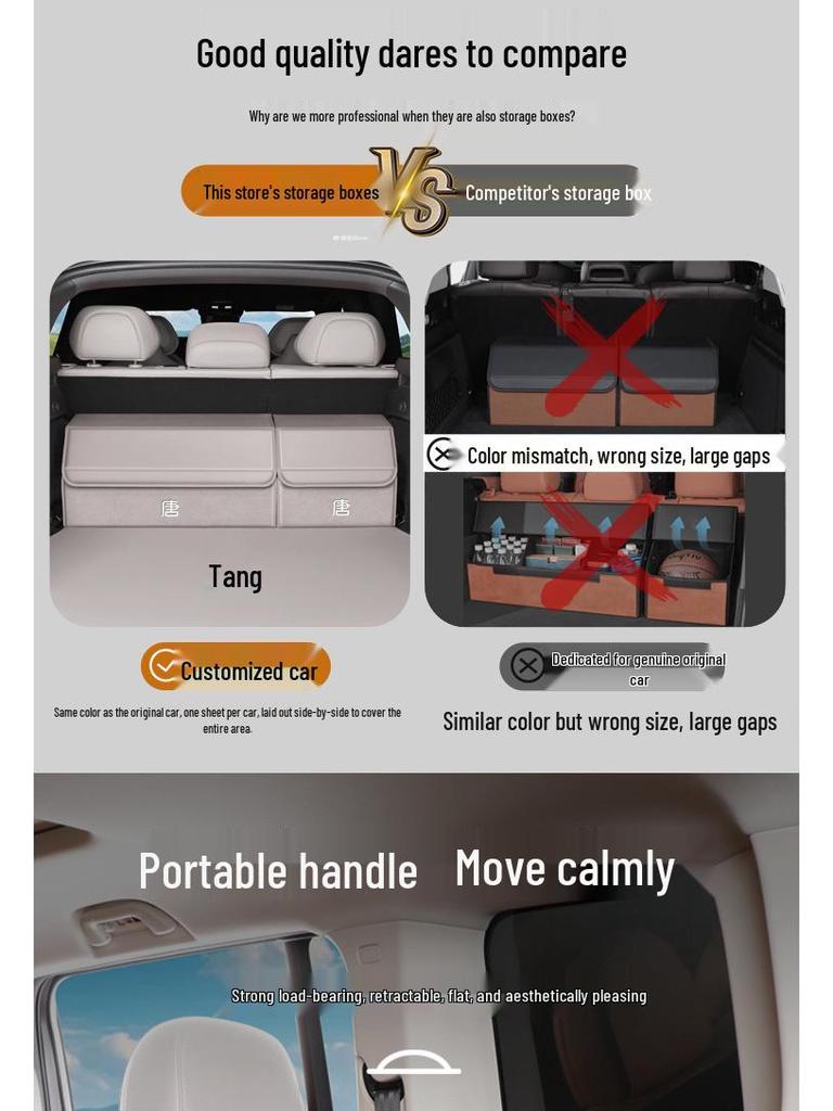Storage Box for BYD Tang L New Energy Car Trunk