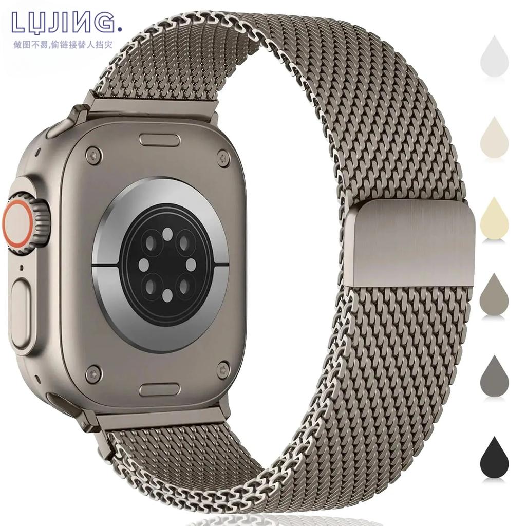 Kovový řemínek pro Apple Watch Ultra 3 pásek 49mm 46mm 44mm 45mm 42mm 41mm 40mm 38mm Milánský smyčkový pásek Náramek correas iWatch Řada 11 10 9 8 7 6 5
