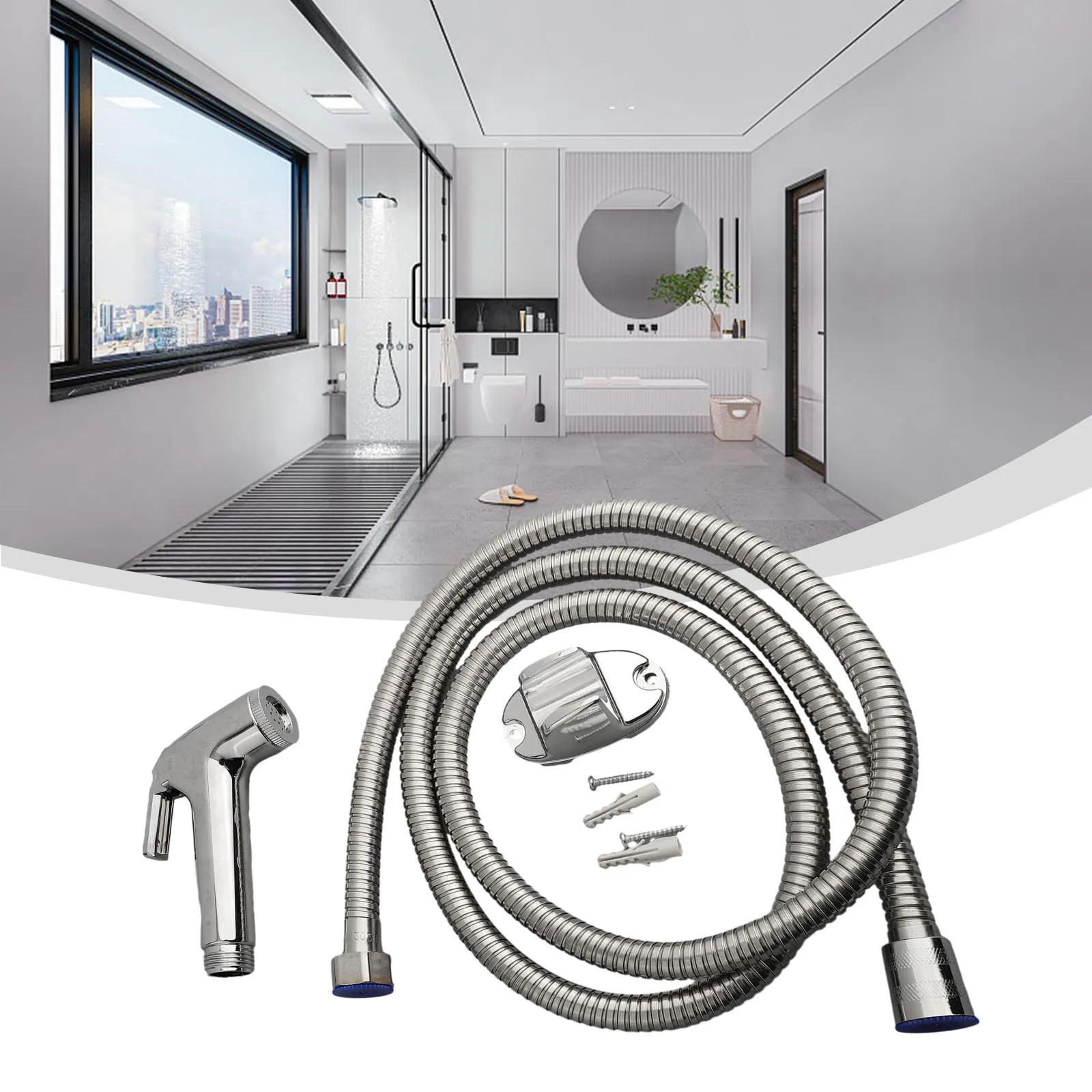 

Handheld Toilet Hygiene Spray with Chrome Finish Wall Bracket Stainless Steel Hose and ABS Nozzle for Daily Cleansing China Mainland