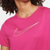 Nike Dri-Fit Logo Print Round Neck Casual Short Sleeve T-Shirt Kids Tops Magenta DD7639-615