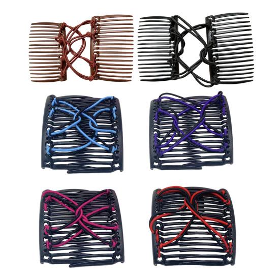 Women Hair Comb Elastic Rope Design Non-Slip Hair Comb Yoga Running Makeup Versatile Hair Accessories