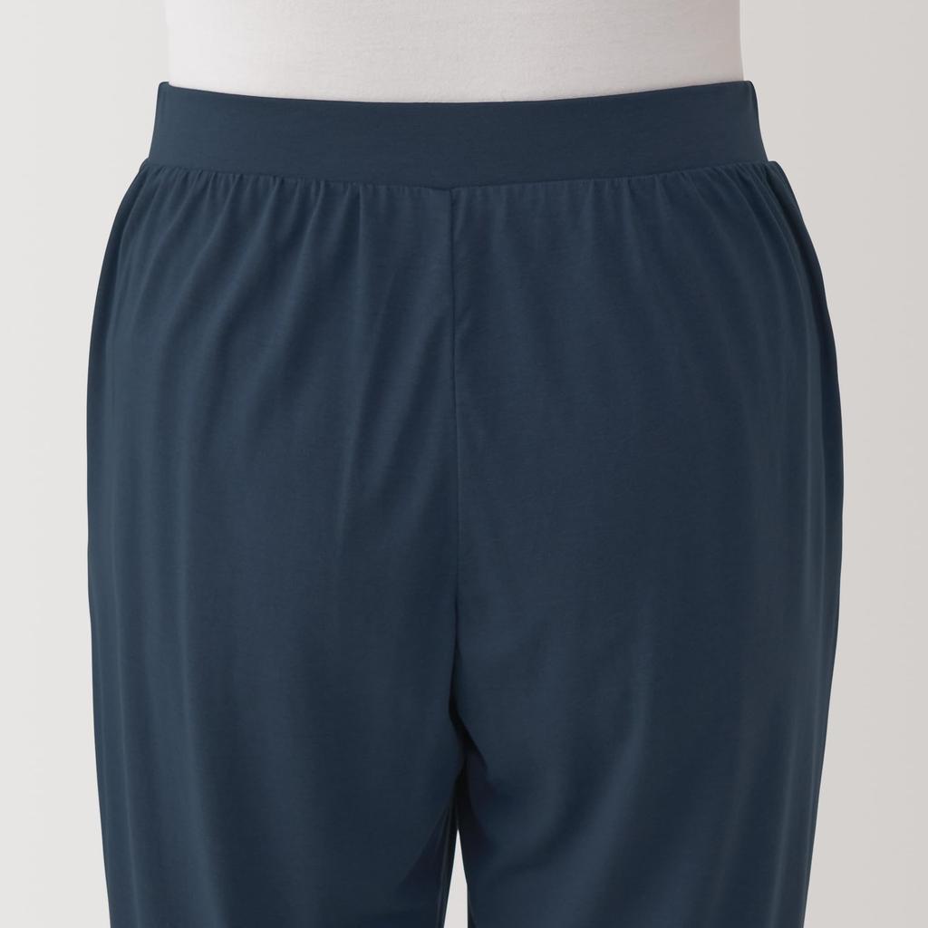 MUJI Smooth and Cool Short Sleeve Loungewear Blue Size FD1LBA5S Women's Set, Striped, Small,