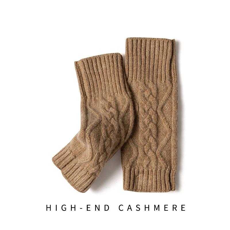 Gloves Cashmere New Style Unisex Short Elbow Protector Windproof and Cold Inner Wear Warm Knitted
