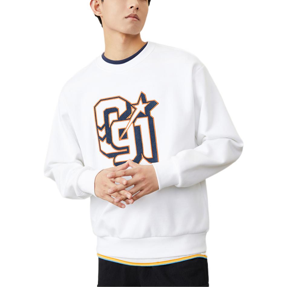 Anta Life Series Logo Цифровой принт с узором Пуловер на флисовой подкладке Толстовка — фото 3