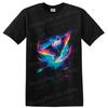 Manta Ray T Shirt Cosmic Ocean Neon Galaxy Art Aquatic Animal Graphic Tee Gift