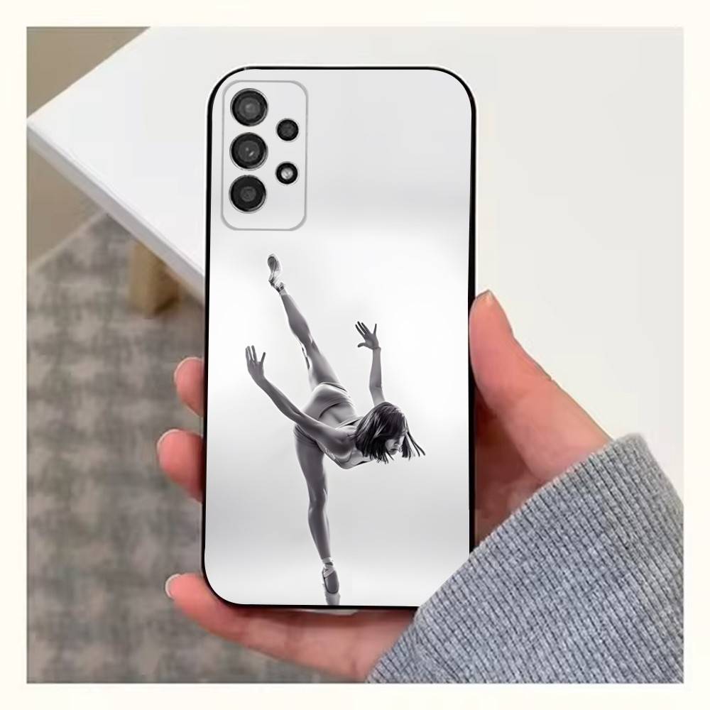 Dancing Art Ballerina  Case For Samsung S25,S24,S23,S22,S20,S21,S10,Ultra,Plus,Lite,FE,Soft Silicone Black Cover