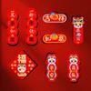 Chinese New Year Refrigerator Magnet Refrigerator Couplet Sticker  Spring Festival Supplies