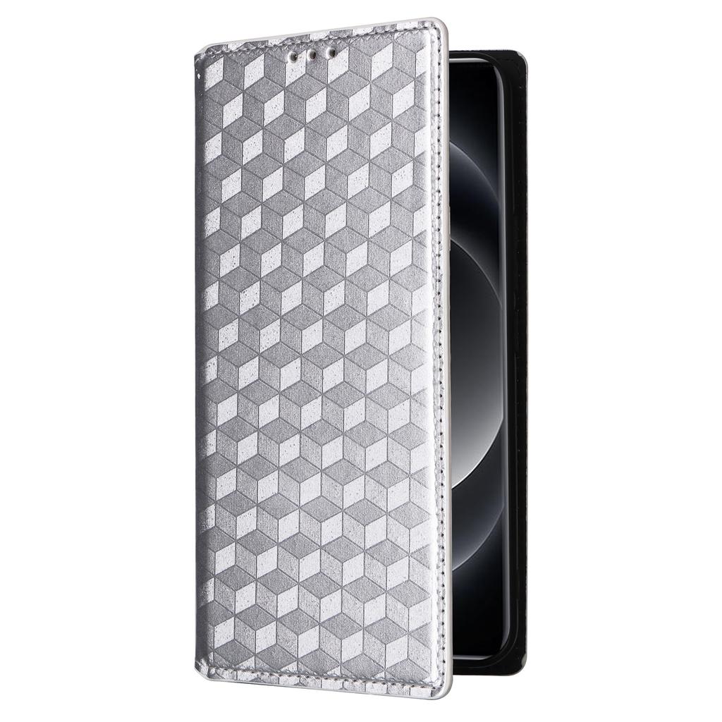 For Xiaomi 14 Ultra Leather Case Rhombus Imprinted Flip Stand Phone Protector