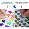 3pcs/packLaser Star Heart Dot Stickers Colorful Glass Bottle Gift Packaging Bag Decoration Stickers Reward Adhesive Labels Seali