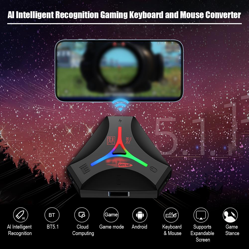 Keyboard Mouse Converter Al Intelligent Recognition Portable Mobile Game Keyboard and Mouse Adapter