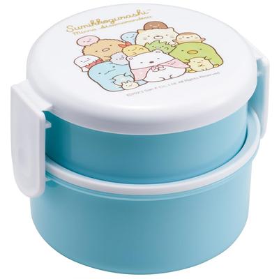 Skater Bento Risball Laget i Sumikkogurashi Atsumarundzu Boks, 500ml, 2-Lags, Rund, Etui, Antibakteriell, Japan, ONWR1AG-A