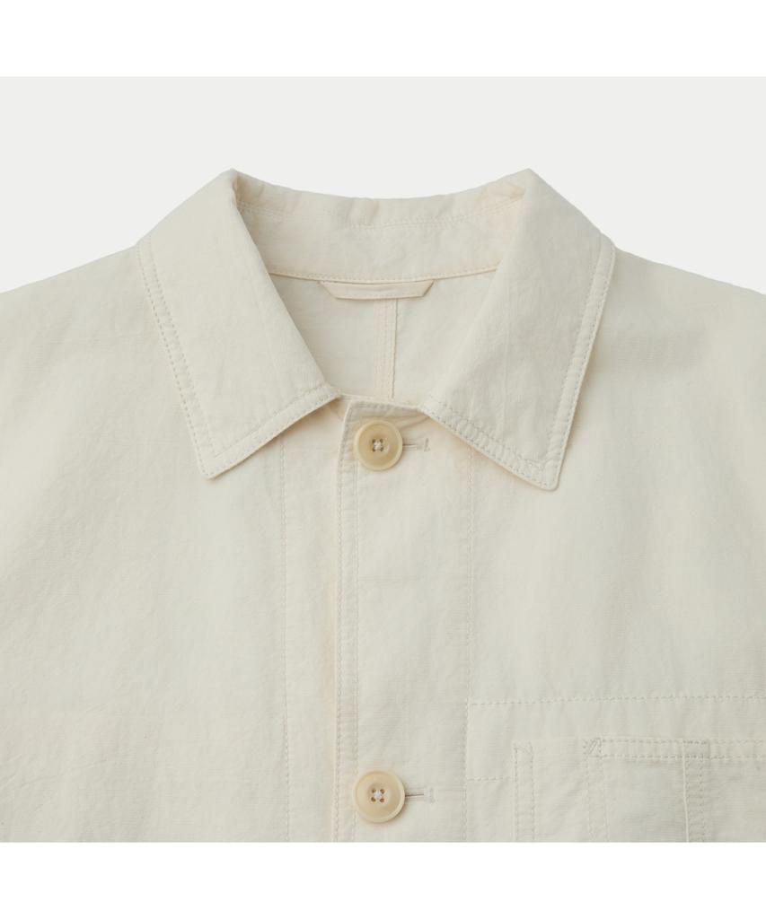 Series (Set Up) Cotton Linen Garment Washed Chore Oversized Jacket Sajam26532Ivx