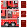 Children's Alloy Fire Truck Toy with Spray Water, Ladder, and Rescue Features