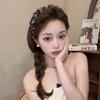 Luxury Rhinestone Hair Bands Retro Chiffon Bow Hair Hoop Headband Tie for Women Hair Accessories Headdress Gifts
