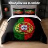 Portugal national football team Design Bed Bedding Set 1 Duvet Cover + 2 Pillowcases Soft Breathable Household Bed Linens