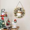30CM Wooden Snowman Christmas Hanging Sign for Home Decoration