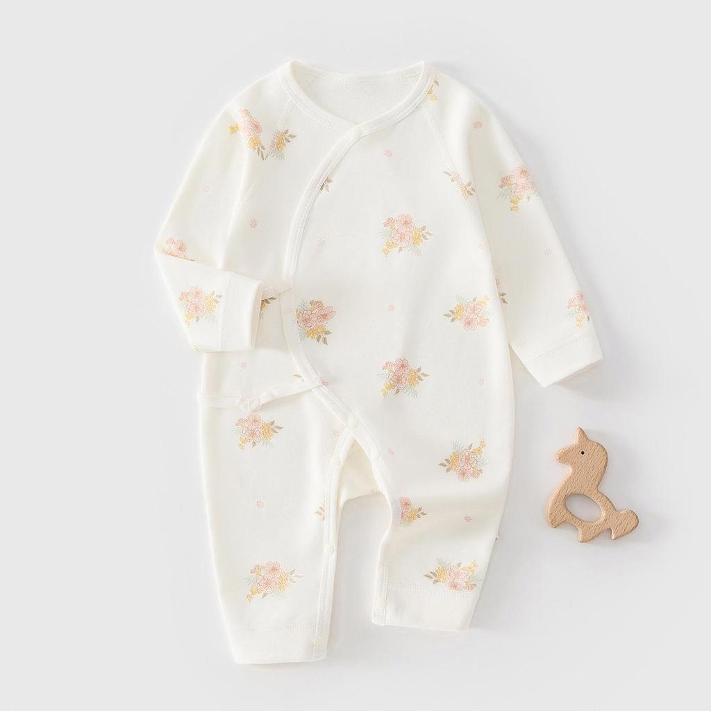 Butterfly Baby Bodysuit: Pure Cotton Newborn Jumpsuit for Spring & Autumn - Cute Crawling Outfit