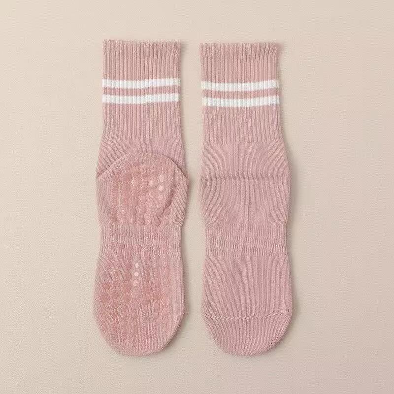 Yoga Socks with Shark Pants, Non Slip Professional Women's Autumn/Winter Mid Length Pilates Adult Sports Fitness Floor Socks
