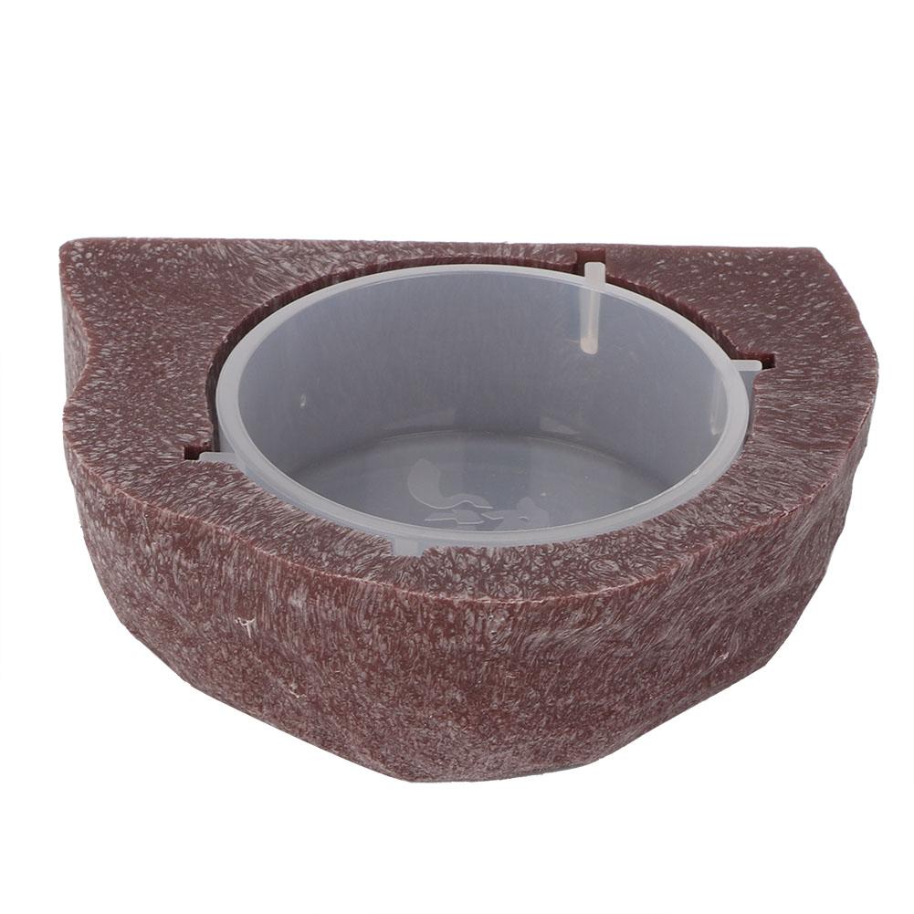 

Plastic Durable Reptiles Pet Feeder Bowl Food Dish Suspension Type for Lizard Chameleon(Brown)