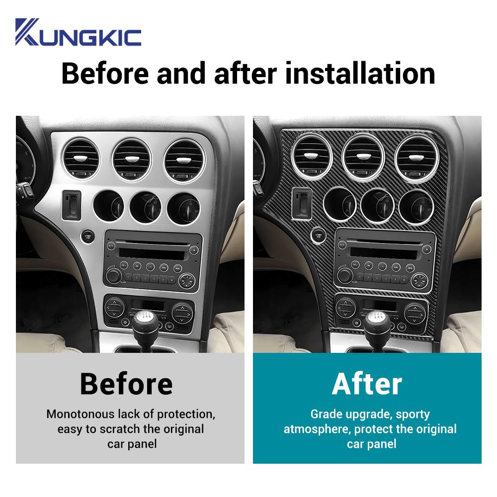 Real Soft Carbon Fiber Sticker For Alfa Romeo 159 2005-2018 2019 2020 2025 2025 2025 LHD RHD Car Center Console Panel Frame Trim