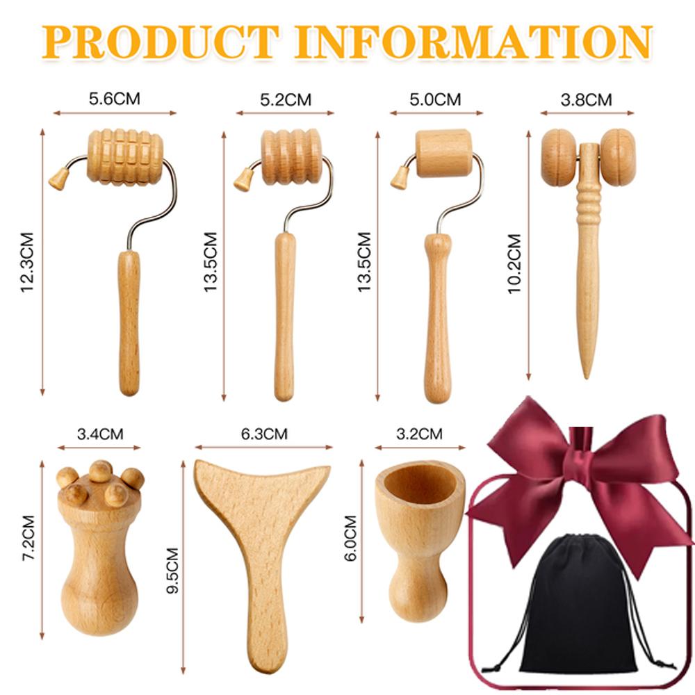 Wood Therapy Face Massager Face Lifting Maderoterapia Gua Sha Wrinkle Remover Skin Scraper Anti Cellulite Neck Lift Beautytool