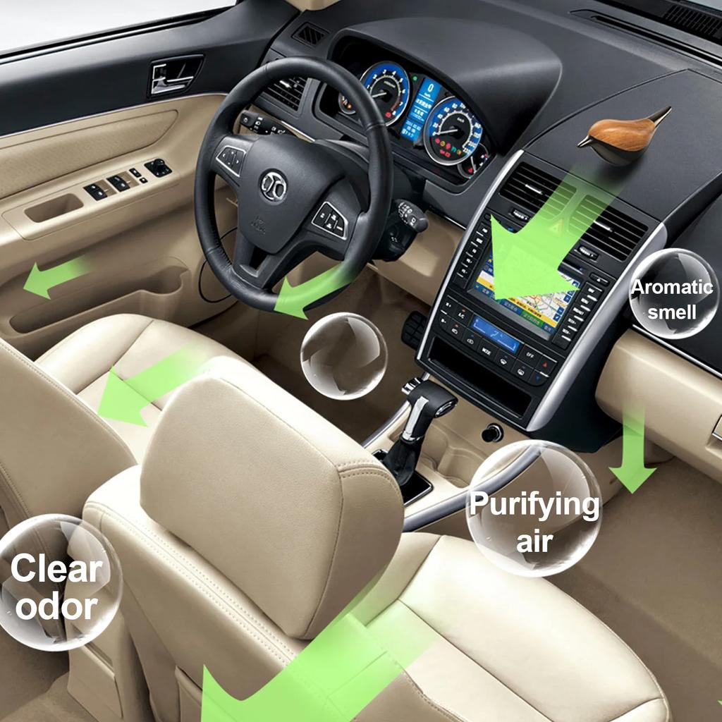 NEW Car Air Freshener Lucky Bird Aromatherapy Diffuser Alloy Magnetic Cap Auto Interior Fragrance Air Purification Accessories